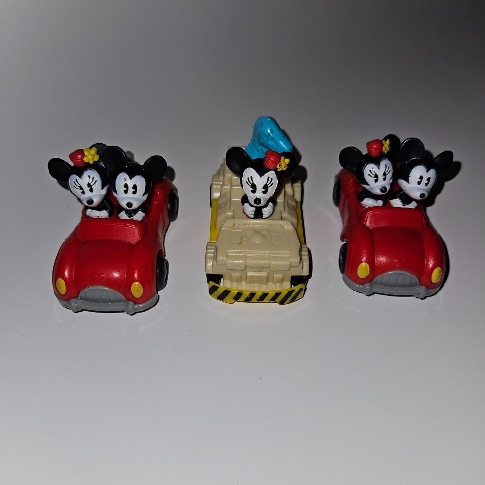3 Disney World Toy Lot Mickey Minnie Mouse Runaway Railway Dinosaur McDonald's